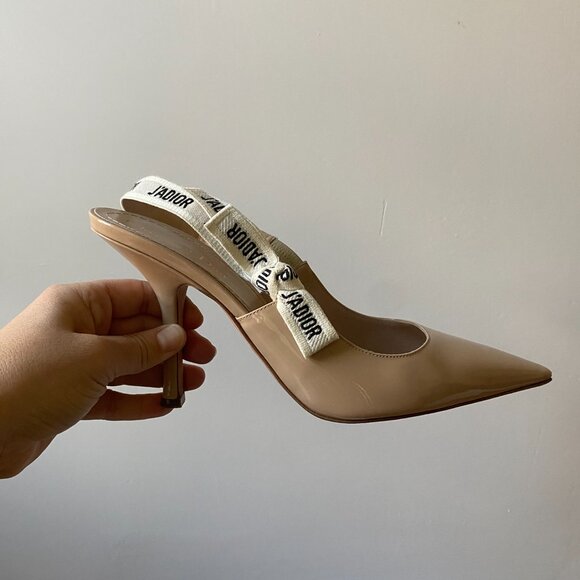 Dior J'Adior Slingback Pump - Nude Patent Calfskin - Picture 8 of 9